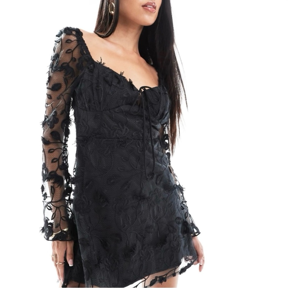 ASOS | Lace Mini Dress | Black | Size 10